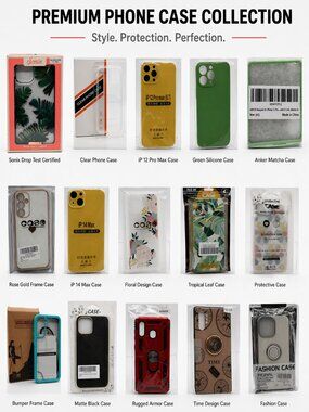Bulk Lot 14 Phone Cases-iPhone-Samsung-Silicone-Hard Shell-Variety
